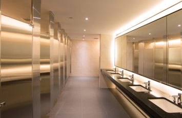 Bathroom facility in commercial building